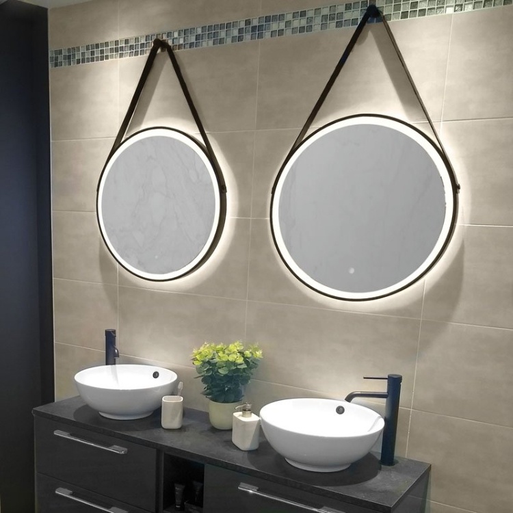 HIB Solstice Black Round LED Mirror Sanctuary Bathrooms
